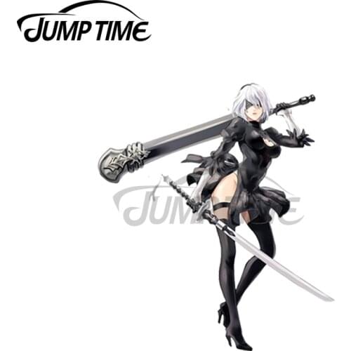 JumpTime 13 x 4.2cm For Nier Automata 2B Personality Creative Car Stickers Vinyl Graffiti Sticker Body for Car Decal