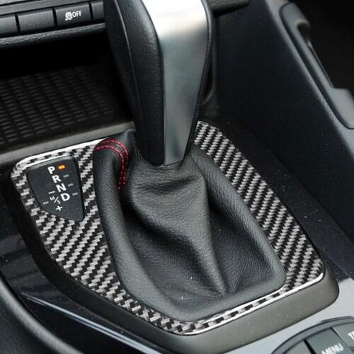Carbon Fiber Car Gear Shift Frame Sticker Interior Decor for BMW X1 E84 11-15 Universal DIY Car Styling Accessories
