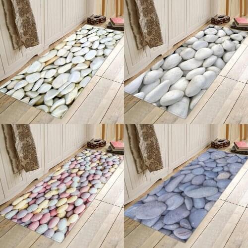 Pebble flannel printed household non-slip absorbent floor mats; door mats, bathroom mats, door mats, bedroom mats