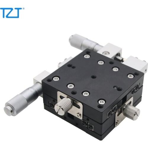 TZT 60*60mm XY Axis Manual Displacement Platform High Precision Trimming Station Sliding Table XY60-L-30