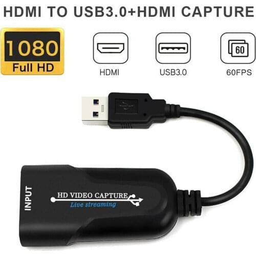 Portable 1080P 60fps HD USB 3.0 to HDMI Monitor Video Capture Card For Computers
