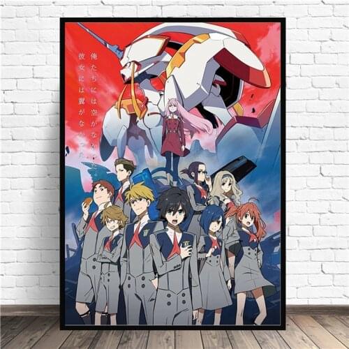 Manga Darling In The Franxx Anime Oil Painting on Canvas Posters and Prints Cuadros Wall Art Pictures For Living Room