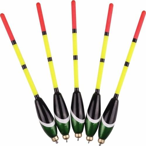 Fishing 5 pcs bobber cork float glow balsa wood 3+2G 16.2CM/6.38in FL24