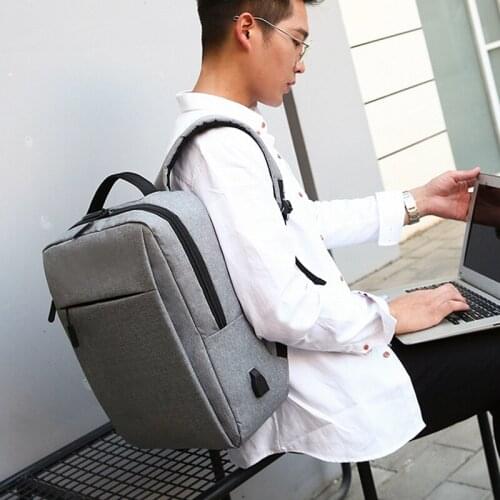 Oxford cloth Hidden Anti theft Zipper 15.6 inch Men School Laptop Backpacks Water Repellent Travel Multi USB Charger Male