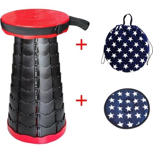 Portable Telescoping Folding Stool, Collapsible Retractable Camping Lightweight Simple Compact Seat Stools for Adults Fishing