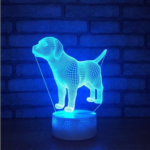 7 Color Change French Bulldog LED3D Table Lamp Colorful Dog Nightlight For Kids Birthday Gift USB Sleep Lighting Home Decoration