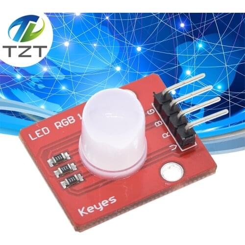 TZT 10mm Full Color RGB LED Module140C5 Electronic Building Blocks for Arduinos DIY Starter Kit