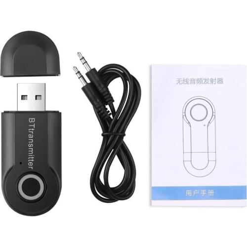 USB Bluetooth Transmitter 3.5MM Jack Wireless Stereo Music Audio Adapter For TV Speaker Headphones Car Aux Bluetooth Adapter