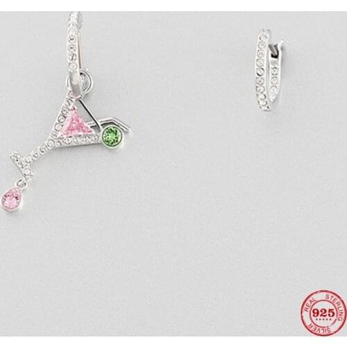 2020 New Fashion Charm Sterling Silver Original 1:1 Copy, Asymmetric Design Seaside Juice Earrings Womens Luxury Jewelry Gifts