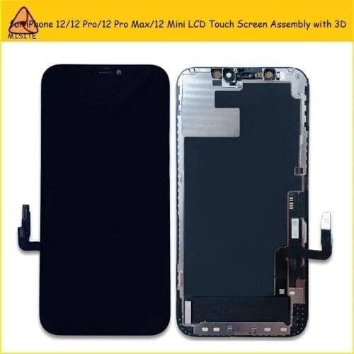 AAA+++ OLED For iPhone 12 Pro Max 12 Mini LCD Screen Display Assembly With 3D Force Touch True Tone No Dead Pixel