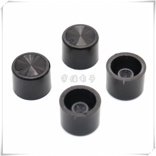 10 Piece 20 * 15MM light transmission knob potentiometer knob cap power amplifier light guide knob cap flower / half shaft 6mm