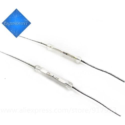 10pcs/lot Dry reed pipe REED SWITCH 2X14MM GLASS White Color N/O Low Voltage Current 100% New Original In Stock