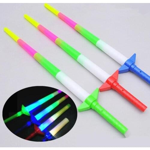 LED Glow Stick Flashing Extendable Sword Sticks Lighting Sticks Concert Cheering Props Glow Party Christmas