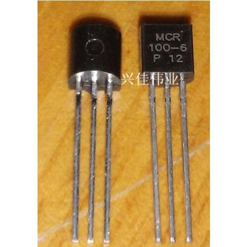100% Original New In stock MCR100-6 100-6 TO-92 0.8A 400V 100pcs/lot