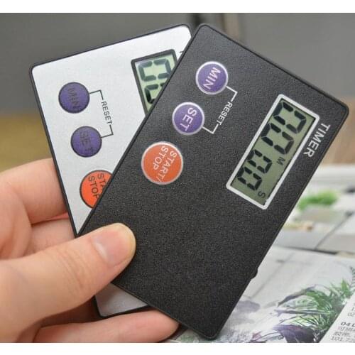100pcs/lot Timer Countdown Pocket Kitchen Study Rest Kitchen Cooking ( Credit Card Size ) SN988