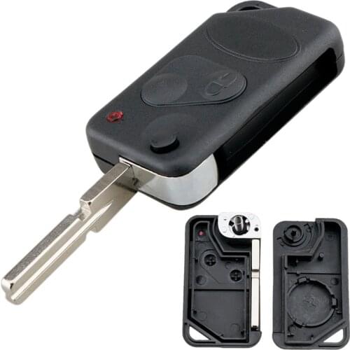2 Buttons Remote Key Fob Shell Flip with P38 Blade for Land Rover Discovery 1995-2004 Freelander 2002-2004 Range Rover 1995-2004