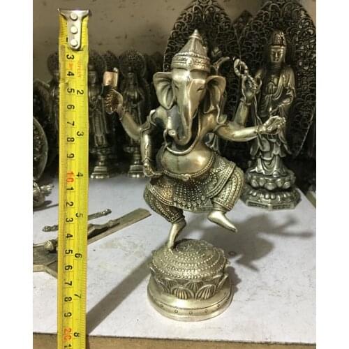 4 style selection. Elephant silver Statue of Fortune 15~17cm