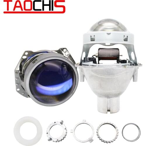 TAOCHIS 2pcs Auto Car Headlight 3.0 inch Bi-xenon Hella 5 3R H4 Non-destructive installation Projector lens Retrofit D2S D2H