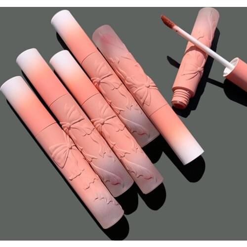 CVZ Bow Velvet Lip Glaze Nonstick Light And Misty Long Lasting Lip Glaze Girl Student Lip Portable Female Lip Glaze