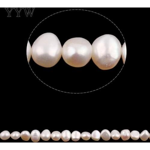Cultured Baroque Freshwater Pearl Beads Natural For Jewelry Making White 7-8mm Approx 0.8mm Sold Per Approx 15.7 Inch Strand