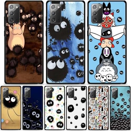 Spirited Away Inspired Soot Sprites Phone Case for Samsung Galaxy Note 20 Ultra 10 Plus 5G 10Lite 9 8 M51 M31 M31s M30s Cover