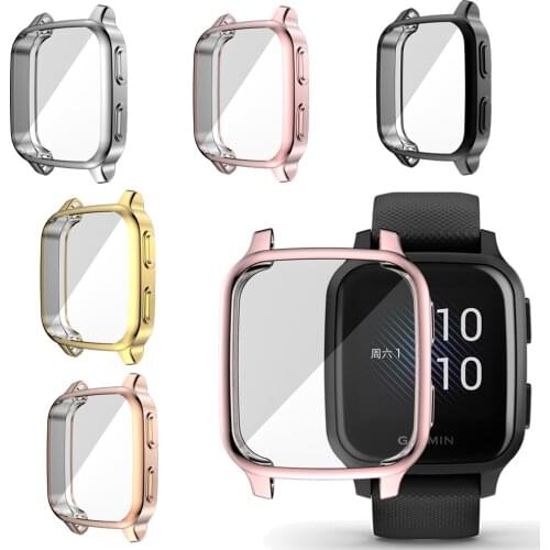 For Garmin Venu SQ Case Cover Smart Watch Plating Soft TPU Cases For Garmin Venu Sq Smart Watch Full Screen Protector Shell