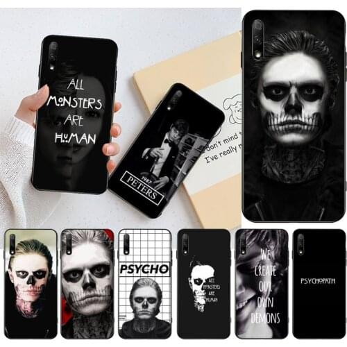 CUTEWANAN psychopath evan peters horror Shell Phone Case For Huawei Nova 6se 7 7pro 7se honor 7A 8A 7C Prime2019