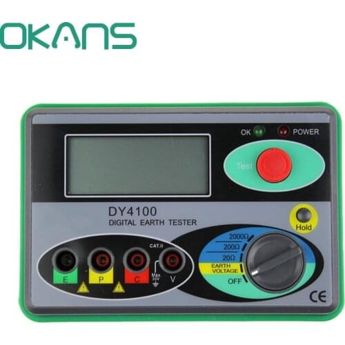 DY4100 Digital Earth Ground Resistance Tester Multimeter Resistance Measurer