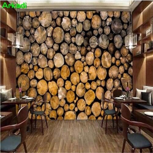 Custom Photo Wallpaper Mural Retro Wood Bar Leisure Bar Tea Shop Wallpaper Cafe Wall Paper Backgrounds Living Room Wall Papel