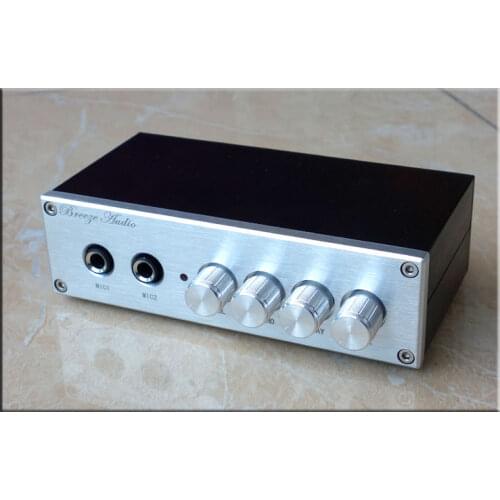 Finished OF1 HD 2Mics karaoke Player Machine mini low-noise preamplifier-sn