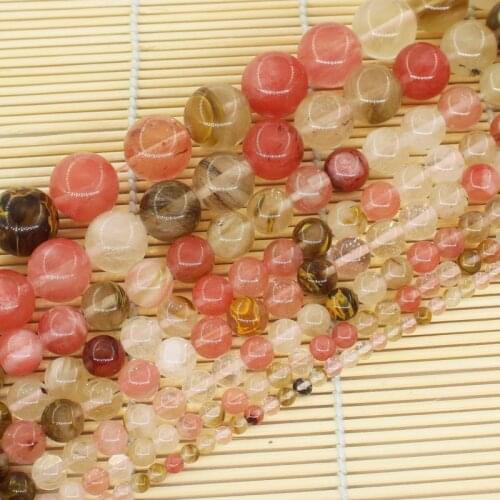 Wholesale Watermelon Quartzs 4-18mm Round Beads 15"(wq3) BeadsFor DIY Jewelry Making !We provide mixed wholesale for all items
