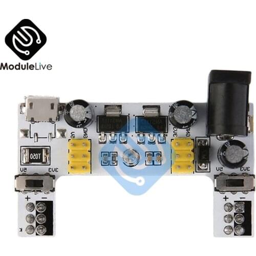 MB102 DC 7-12V Micro USB Interface Breadboard Power Supply Module MB-102 Module 2 Channel Board For Arduino