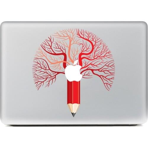 Trees pencils DIY Personality Vinyl Decal Laptop Sticker for macbook Pro Air 13 inch Cartoon laptop Skin shell for mac book