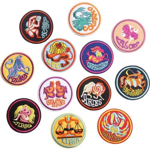 Constellation Patches for Clothing Appliques Sewing Patterns Badges Iron On Patch On Clothes Handmade Embroidered Stickers