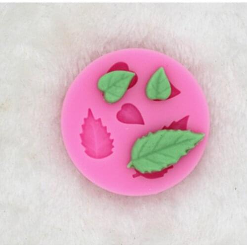 P646Small leaf silicone mold cake decoration mold