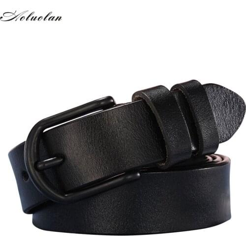 Aoluolan Women Fashion Waist Casual Shape Belt New Simple Circle Pin Buckles Belt Waistband