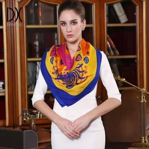 2019 New Fashion Brand Winter Scarf For Women Scarf 125*125cm Large Luxury Women Wool Scarf Warm Cashmere Shawls and Scarves