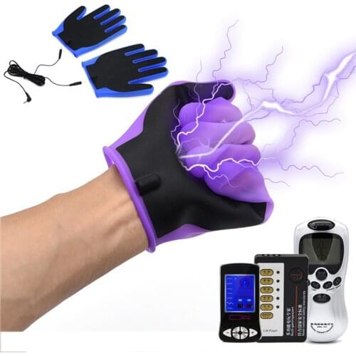 Sex Shop Silicone Electro Shock Flirting Gloves Body Massage Stimulation Electric Shock Adult Games Sex Toys For Men Sex Machine