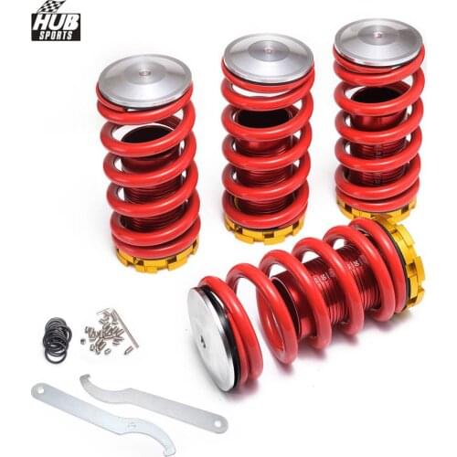 HUB sports JDM Adjustable Suspension FRONT+REAR Coilover Lowering Spring Sleeve Kit For Honda Civic 02-06 HU-SP0206