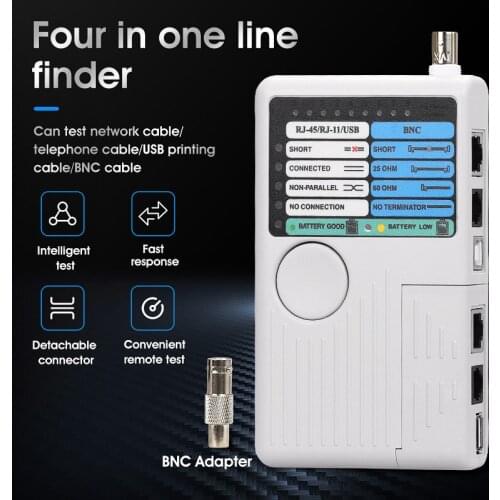 Network cable tester rj45 Remote RJ11 BNC usb lan cable tester For UTP STP LAN Cables Tracker Detector