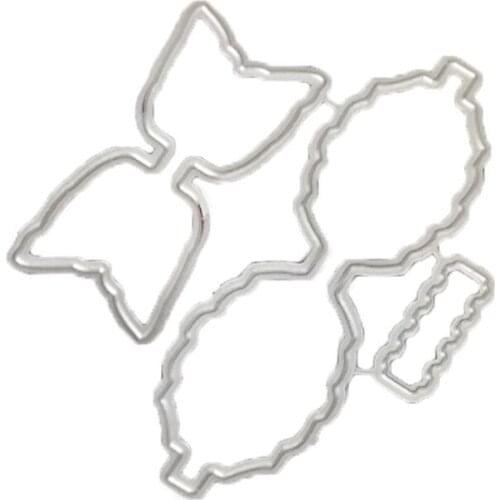 C5AD Carbon Steel Cartoon Bow Cutting Die Set Embossing Stencil Template Mold DIY Paper Art Craft Scrapbook Bookmark Greeting