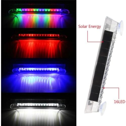 1Pc Universal 16 LED Car Fake Solar Power Alarm Lamp Security System Warning Theft Flash Blinking Anti-Theft Caution LED Light