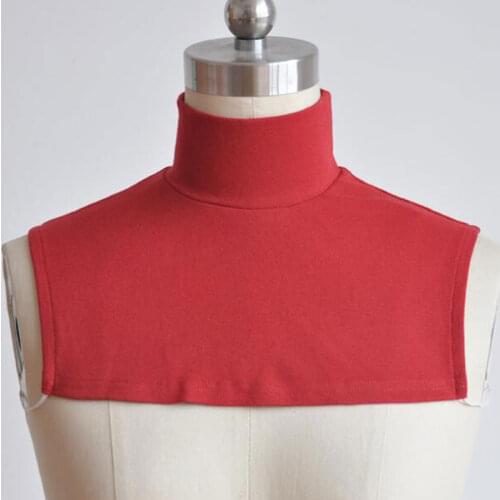 Winter Knitted High Collar Fake Collar Sweater Anti-tie Neck Warm Hooded Collar Islamic Hijab Extensions Neck Chest Back Cover