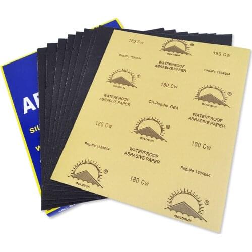 10Pcs Polishing Sanding Wet/dry Abrasive Sandpaper Paper Sheets Surface Finishing Made Polishing Abrasive Waterproof sandpaper