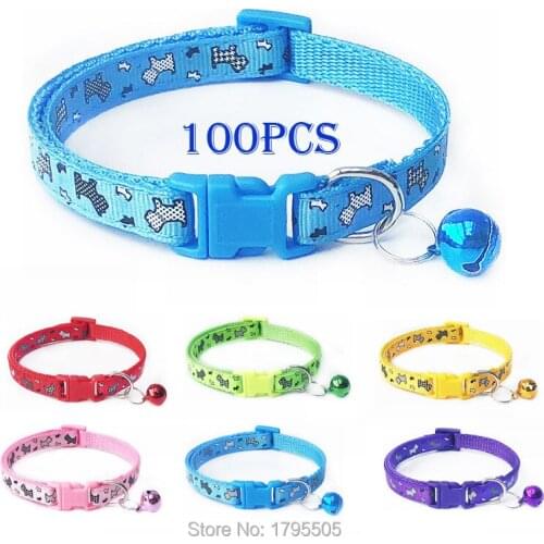 100pcs dog printing Dog Collars Leashes Pet Dog Cat Puppy Retractable Traction Rope Walking Lead Leash id tag Training Outdoor