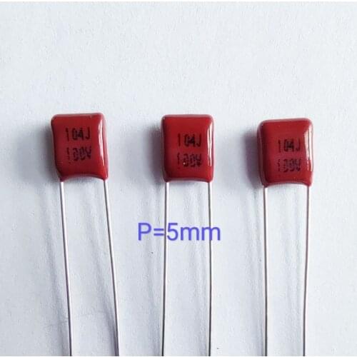 50pcs 104J 100V or 63V Super Small Size Type CL21X Metallized Polyester Capacitors