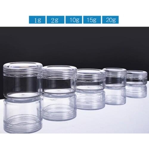 Free Shipping 1000pcs 10g Transparent clear Cream Jar,10ml Clear Plastic jar, empty cosmetic containers SN413