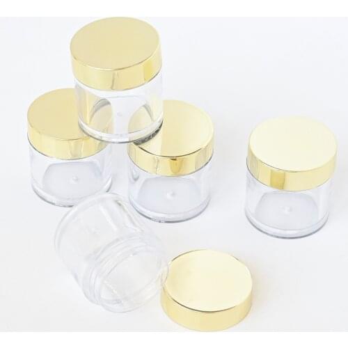 20/50/100pcs 10g Empty Bottles Refillable Bottles Plastic Cosmetic Makeup Jar Pot Eyeshadow Cream Nail Art Containers Te#026