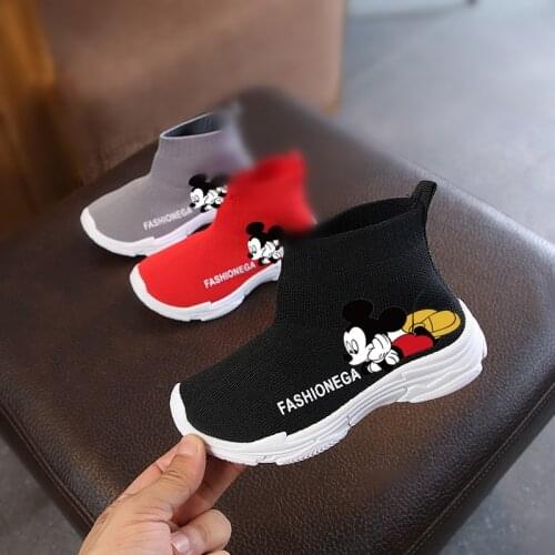 Disney childrens cartoon Minnie non-slip soft sole Mickey Mouse casual shoes sports shoes student running shoes
