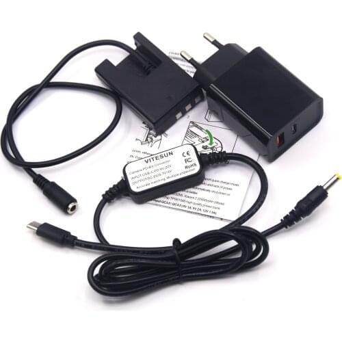 EH5A USB Type-C Power Bank Cable+EN-EL9 ENEL9 Dummy Battery EP-5+PD Charger for Nikon D40 D40X D60 D3000 D5000E